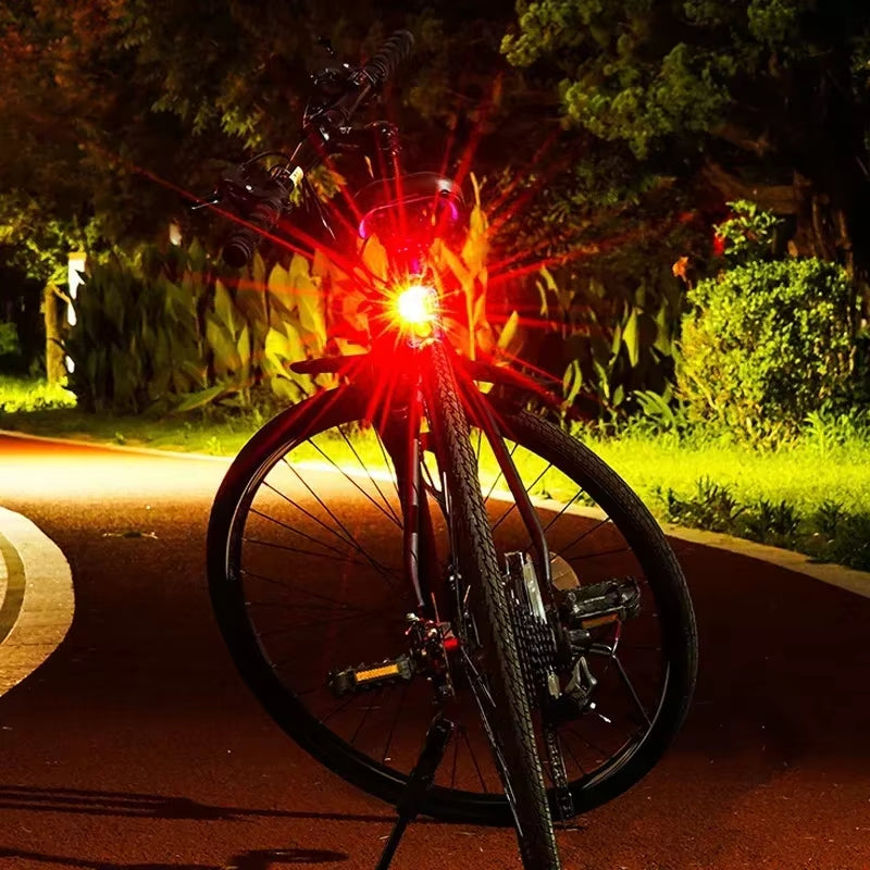 Bike Front Rear Light High Brightness Bicycle Headlight Mtb Taillight LED Light Set Night Riding Warning Lamp Cycling Parts