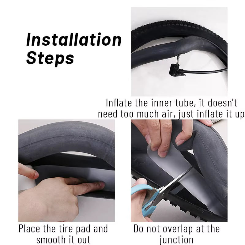 Puncture-Resistant Bicycle Tire Liner for 26", 27", 29", and 700C Road and Mountain Bikes